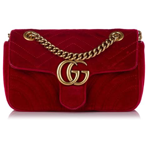 gucci tasche rot samt|gucci red envelope.